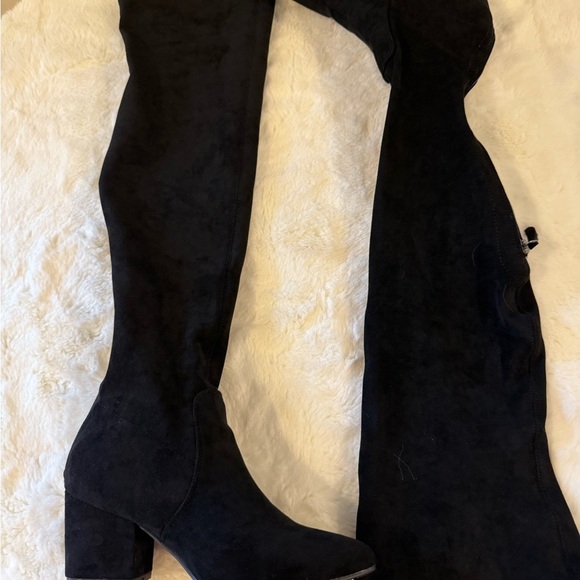 🖤 Chic Black Suede Over-the-Knee Boots - EU 38 
/US 7.5/8🖤 - Picture 4 of 14
